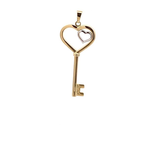Unbranded Jewelry - 18K Yellow Gold Pendant Key Heart 1.59 grams